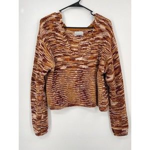 Urban Outfitters Chenille Brown / Orange Sweater Womens‎ Size Small